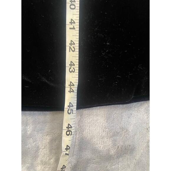 Vintage 90s Y2K stretch black velvet midi tank dress goth whimsygoth XL plus - Picture 5 of 8
